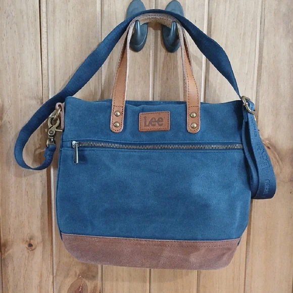 Lee Waxed Canvas Leather Crossbody Purse - Picture 1 of 9